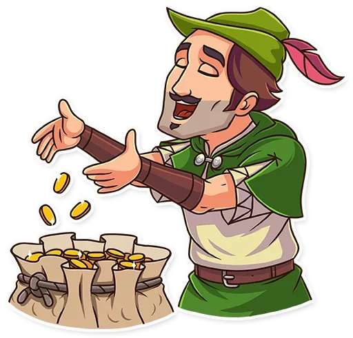 🤑 Стикер «Robin Hood» для Telegram