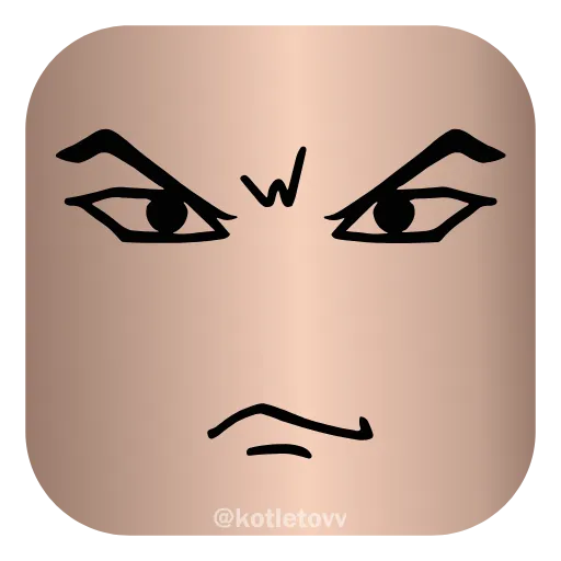 😠 Эмодзи «Roblox Faces 👉» для Telegram