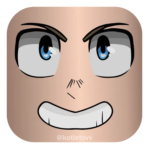 😬 Эмодзи «Roblox Faces 👉» для Telegram