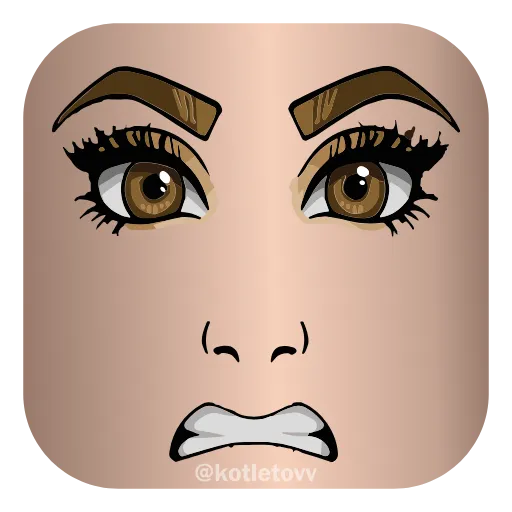 😬 Эмодзи «Roblox Faces 👉» для Telegram