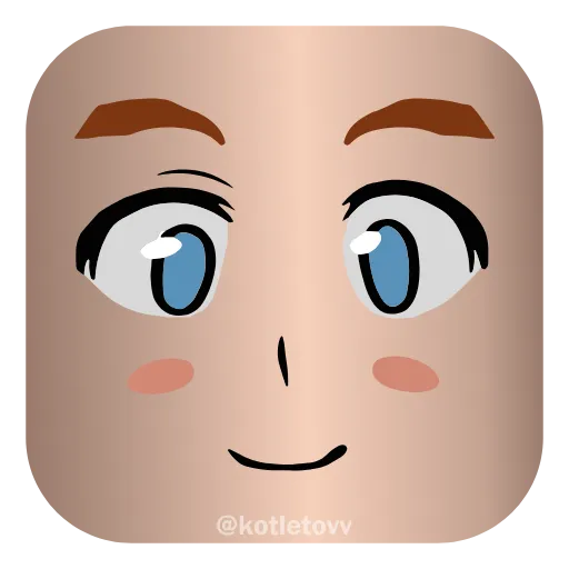 🥹 Эмодзи «Roblox Faces 👉» для Telegram