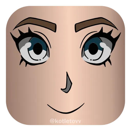 🥹 Эмодзи «Roblox Faces 👉» для Telegram