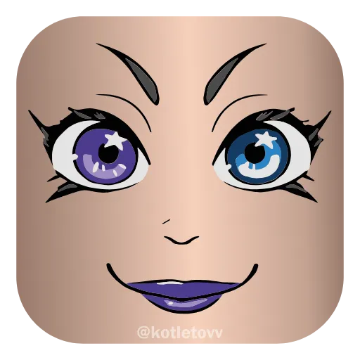 🥹 Эмодзи «Roblox Faces 👉» для Telegram