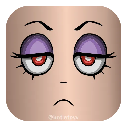☹️ Эмодзи «Roblox Faces 👉» для Telegram