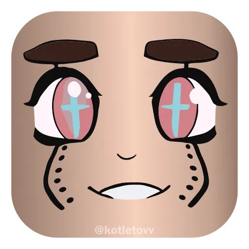 🥹 Эмодзи «Roblox Faces 👉» для Telegram