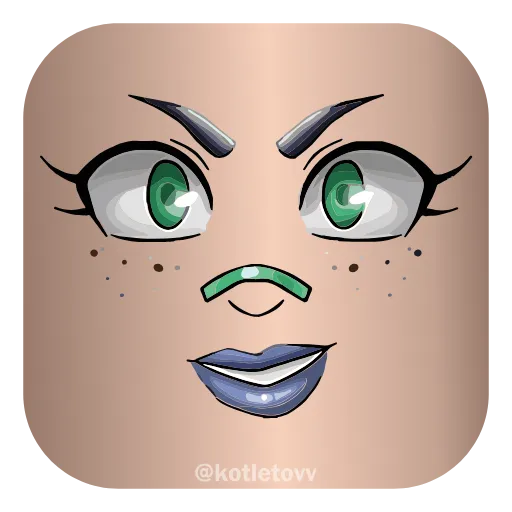😼 Эмодзи «Roblox Faces 👉» для Telegram