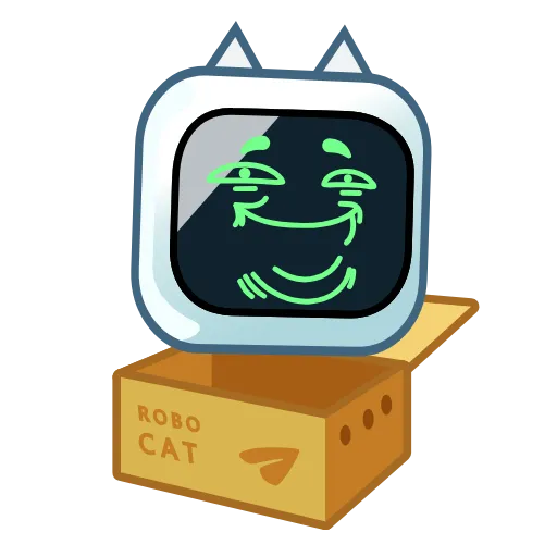 🤪 Эмодзи «🤔Робокот» для Telegram