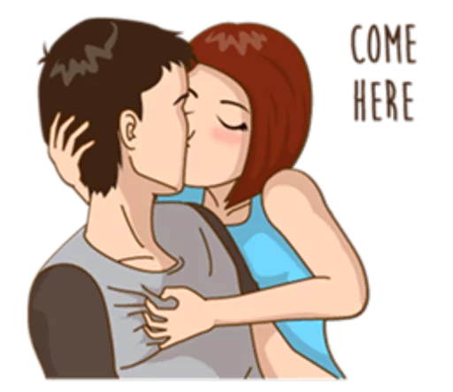 😘 Стикер «Romantic Couple In Love» для Telegram
