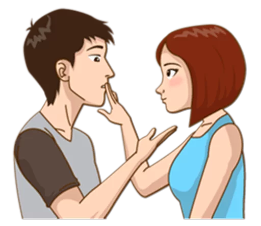 🤐 Стикер «Romantic Couple In Love» для Telegram