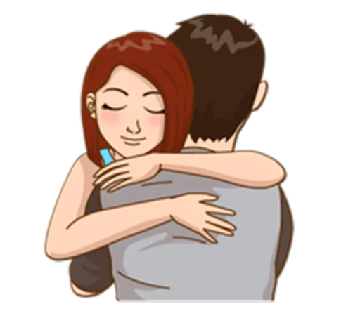 ❤ Стикер «Romantic Couple In Love» для Telegram