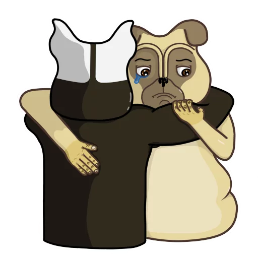 😢 Стикер «Roro and Poro» для Telegram
