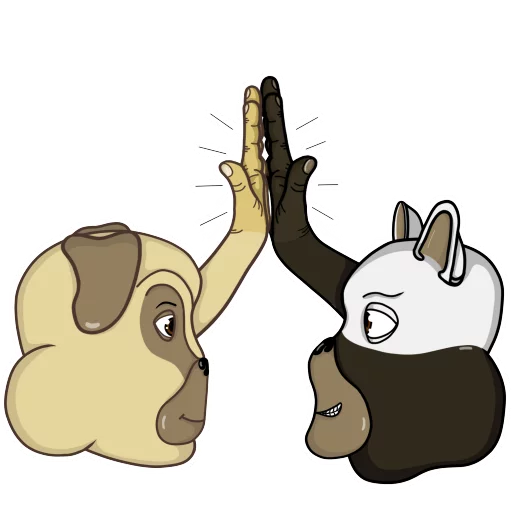 🙏 Стикер «Roro and Poro» для Telegram