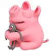 🤗 Эмодзи «Rosa Pig» для Telegram