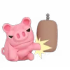 👊 Эмодзи «Rosa Pig» для Telegram