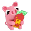 🤑 Эмодзи «Rosa Pig» для Telegram