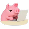 🤔 Эмодзи «Rosa Pig» для Telegram