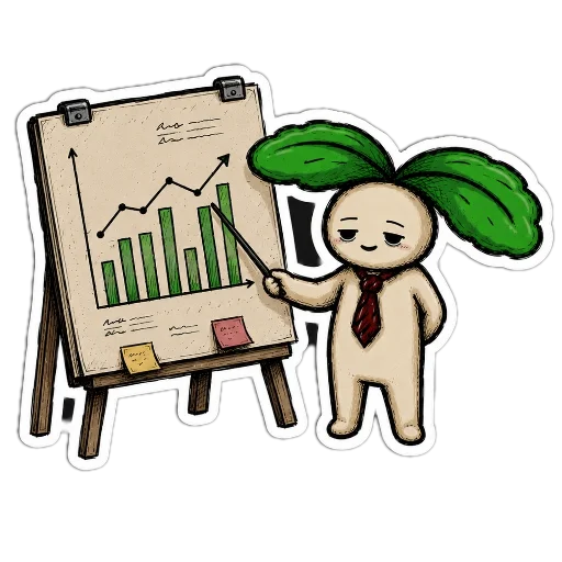 📈 Стикер «Росток 2.0» для Telegram