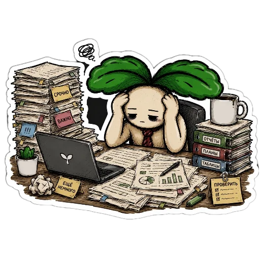 📖 Стикер «Росток 2.0» для Telegram