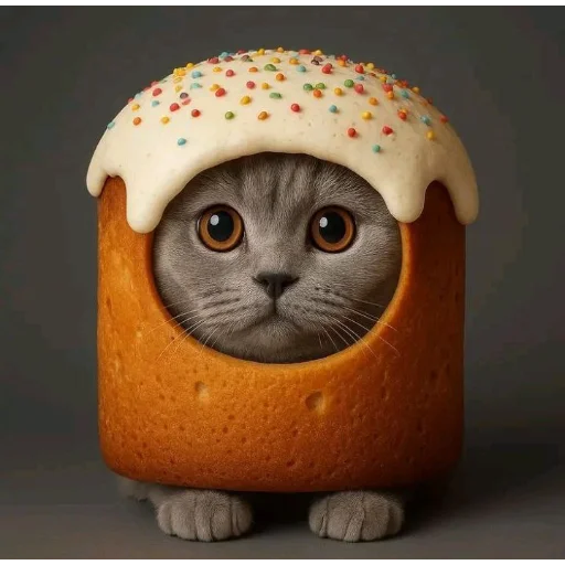 🐱 Стикер «Круглые коты» для Telegram