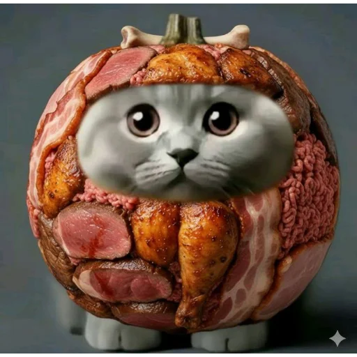 🐱 Стикер «Круглые коты» для Telegram