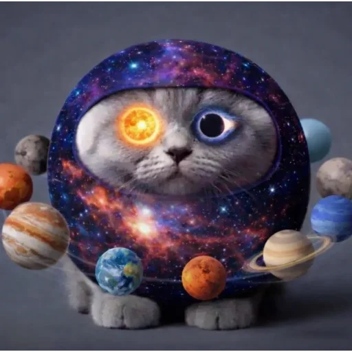 🐱 Стикер «Круглые коты» для Telegram