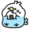 🍙 Эмодзи «Rounded Colorful Bird» для Telegram