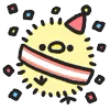 🎊 Эмодзи «Rounded Colorful Bird» для Telegram