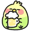 🍺 Эмодзи «Rounded Colorful Bird» для Telegram