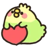 ❤️ Эмодзи «Rounded Colorful Bird» для Telegram