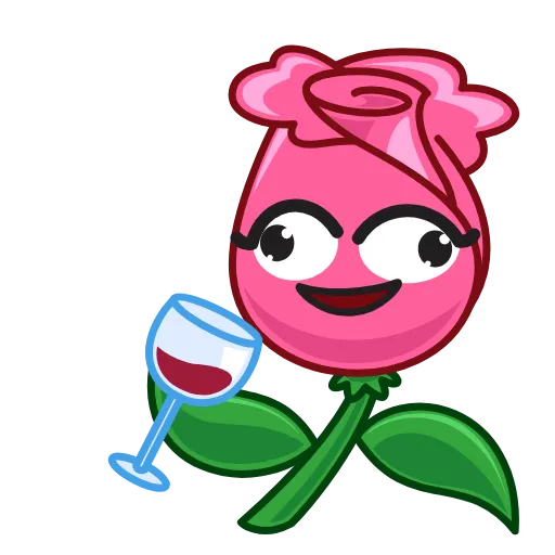 🍷 Эмодзи «Розочка» для Telegram