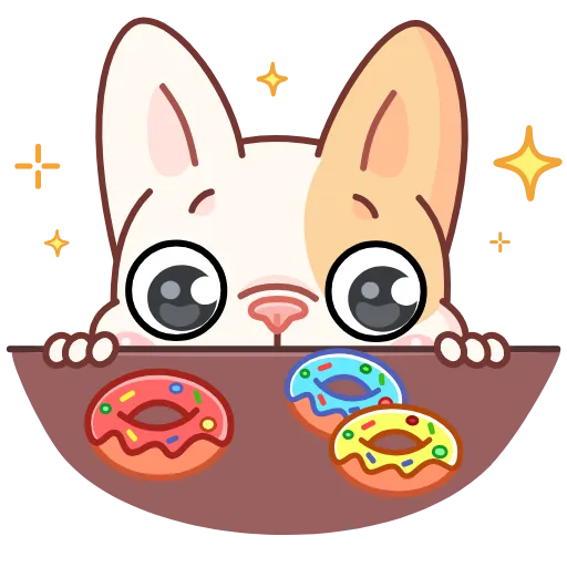 🍩 Эмодзи «Анимированный набор эмоджи с Руффи из ВК» для Telegram