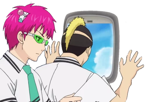 💺 Стикер «Saiki KusuOH~» для Telegram