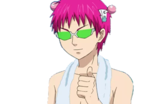 👍 Стикер «Saiki KusuOH~» для Telegram