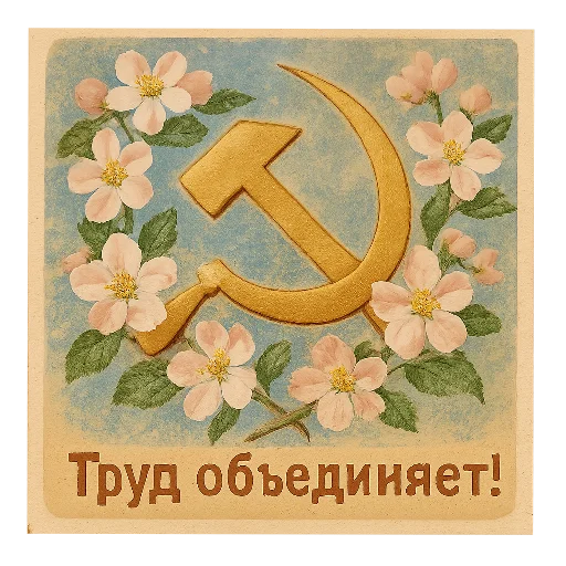 🌸 Стикер «С первым Мая» для Telegram