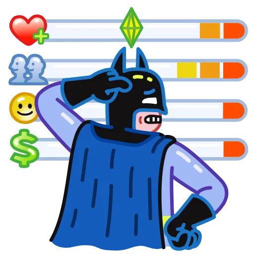 🤔 Эмодзи «Sad Batman» для Telegram