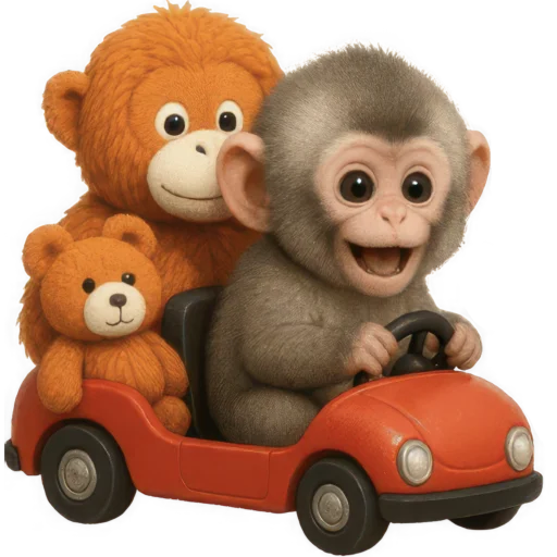 🚗 Стикер «Грустно жить обезьяной» для Telegram