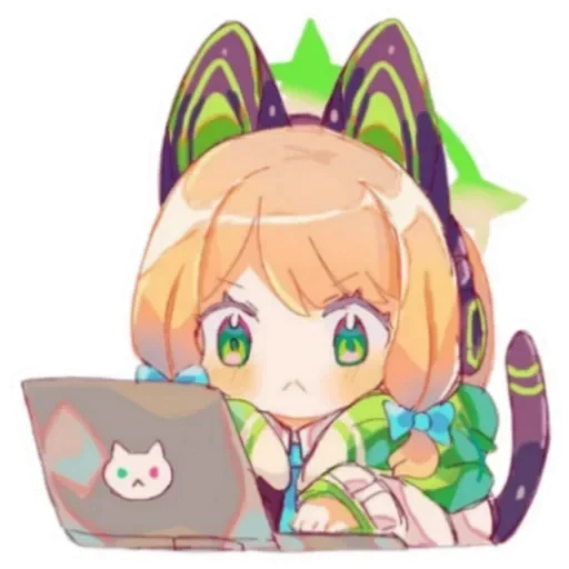 🙇‍♀ Стикер «Saiba Midori» для Telegram