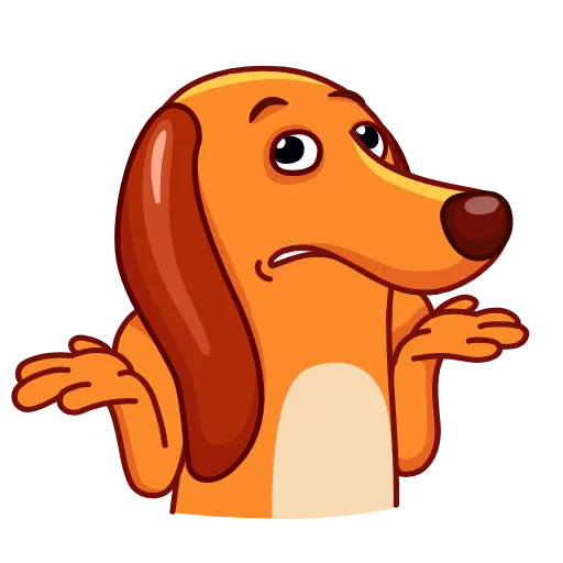 🤷‍♂️ Эмодзи «Salchicha Dog» для Telegram