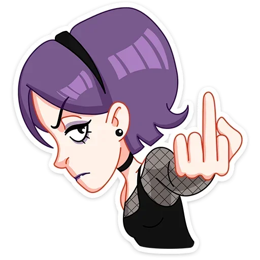 🖕 Стикер «Саманта без надписей» для Telegram