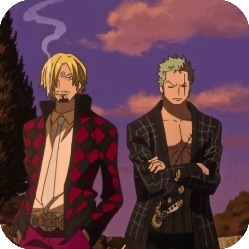 🫥 Стикер «Sanji and Zorо» для Telegram