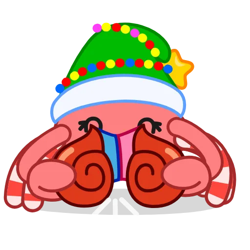 ❤️ Стикер «Santa's Crab» для Telegram