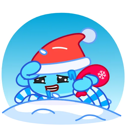 🥶 Стикер «Santa's Crab» для Telegram