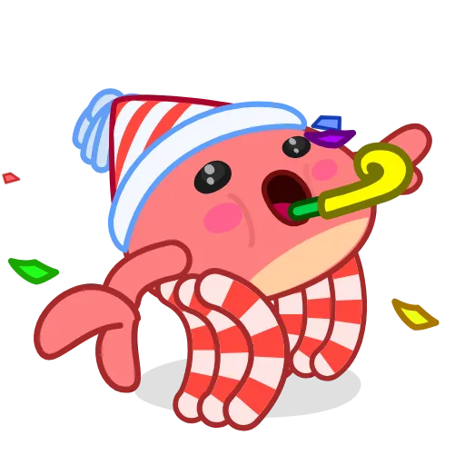 🥳 Эмодзи «Santas Crab» для Telegram