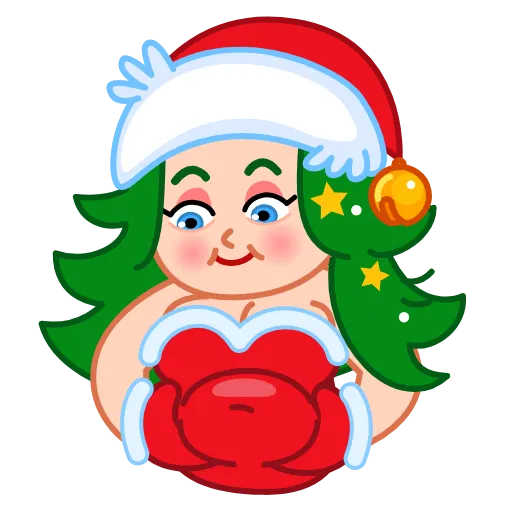 🤩 Эмодзи «Santa Girl» для Telegram