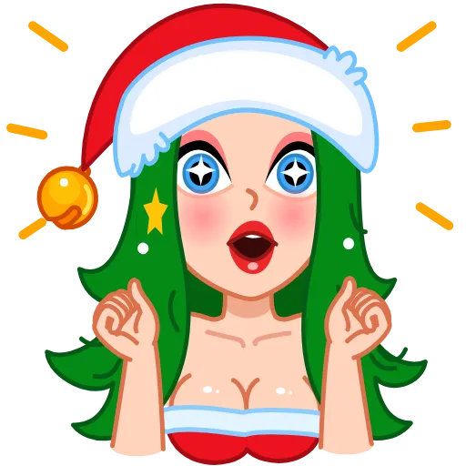 🤩 Эмодзи «Santa Girl» для Telegram