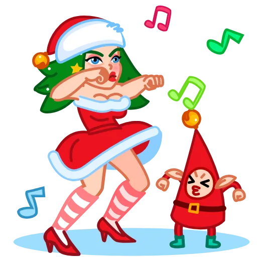 🤩 Эмодзи «Santa Girl» для Telegram