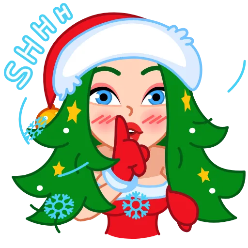 🤩 Эмодзи «Santa Girl» для Telegram