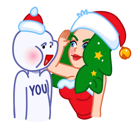 🤩 Эмодзи «Santa Girl» для Telegram