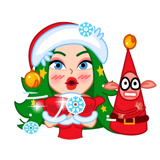🤩 Эмодзи «Santa Girl» для Telegram