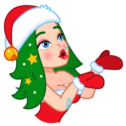 🤩 Эмодзи «Santa Girl» для Telegram